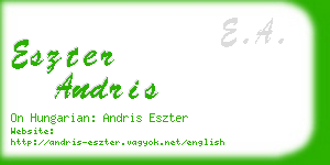 eszter andris business card